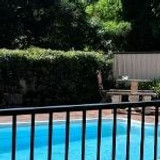 Flat Top Design Black Pool Fencing